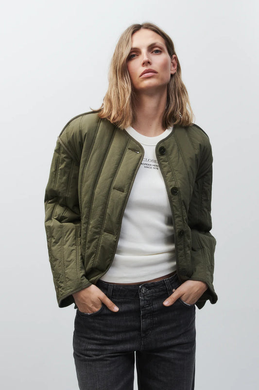 CLOSED QUILTED JACKET FOREST GREEN