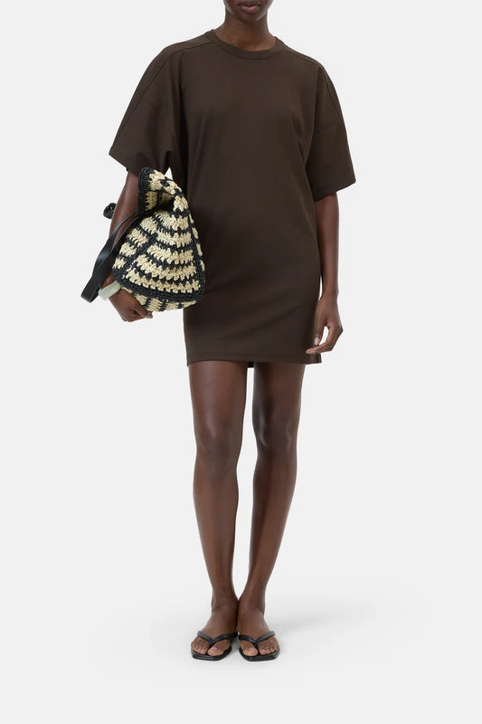 CLOSED YOKE DRESS BRUIN