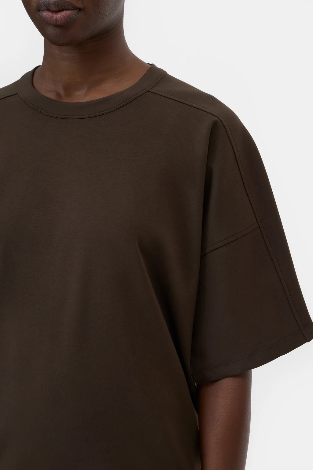 CLOSED YOKE DRESS BRUIN