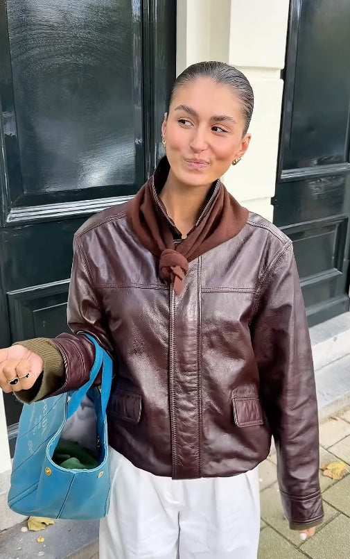 BONNIE STUDIOS WOOL SCARF CHOCO BROWN