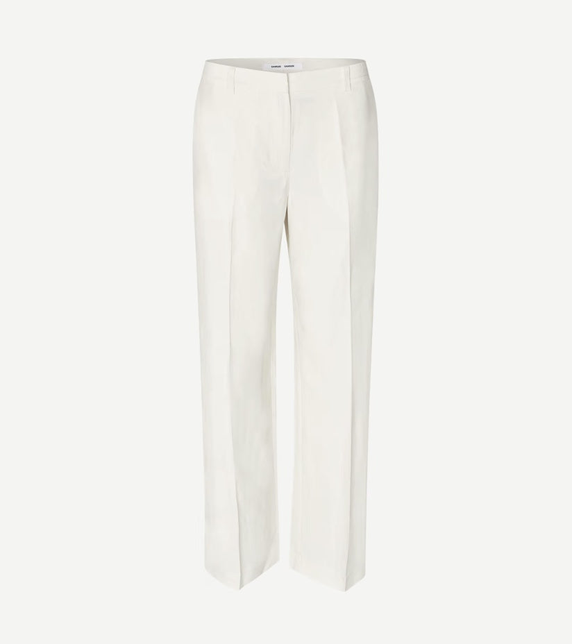 SAMSOE SALARAY TROUSERS OFF-WHITE