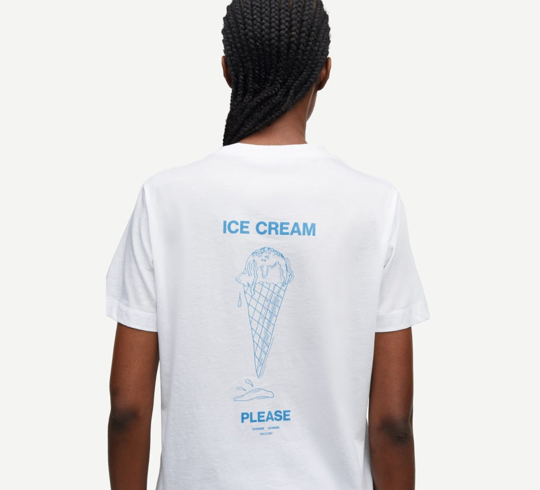 SAMSOE SACAMINO TEE BLUE