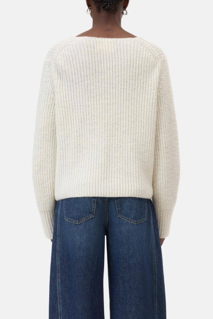 CLOSED V-NECK KNIT TRUI IVORY
