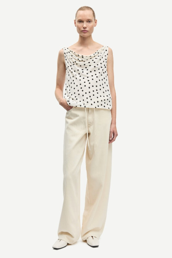 SAMSOE SAHARPER JEANS BELT CREAM - S. LABELS