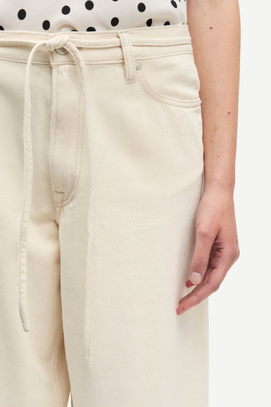 SAMSOE SAHARPER JEANS BELT CREAM - S. LABELS