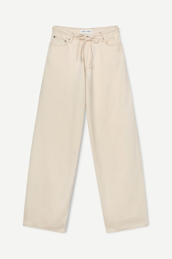 SAMSOE SAHARPER JEANS BELT CREAM - S. LABELS