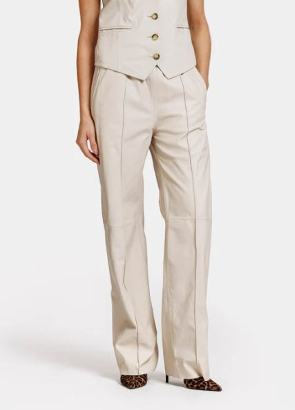 ALTER EGO LUCCA BROEK LEER BEIGE