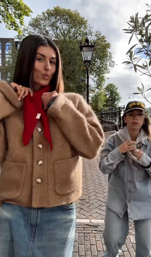 BONNIE STUDIOS WOOL SCARF RED