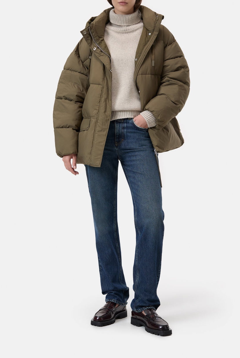 CLOSED CROPPED PUFFER JACKET GROEN