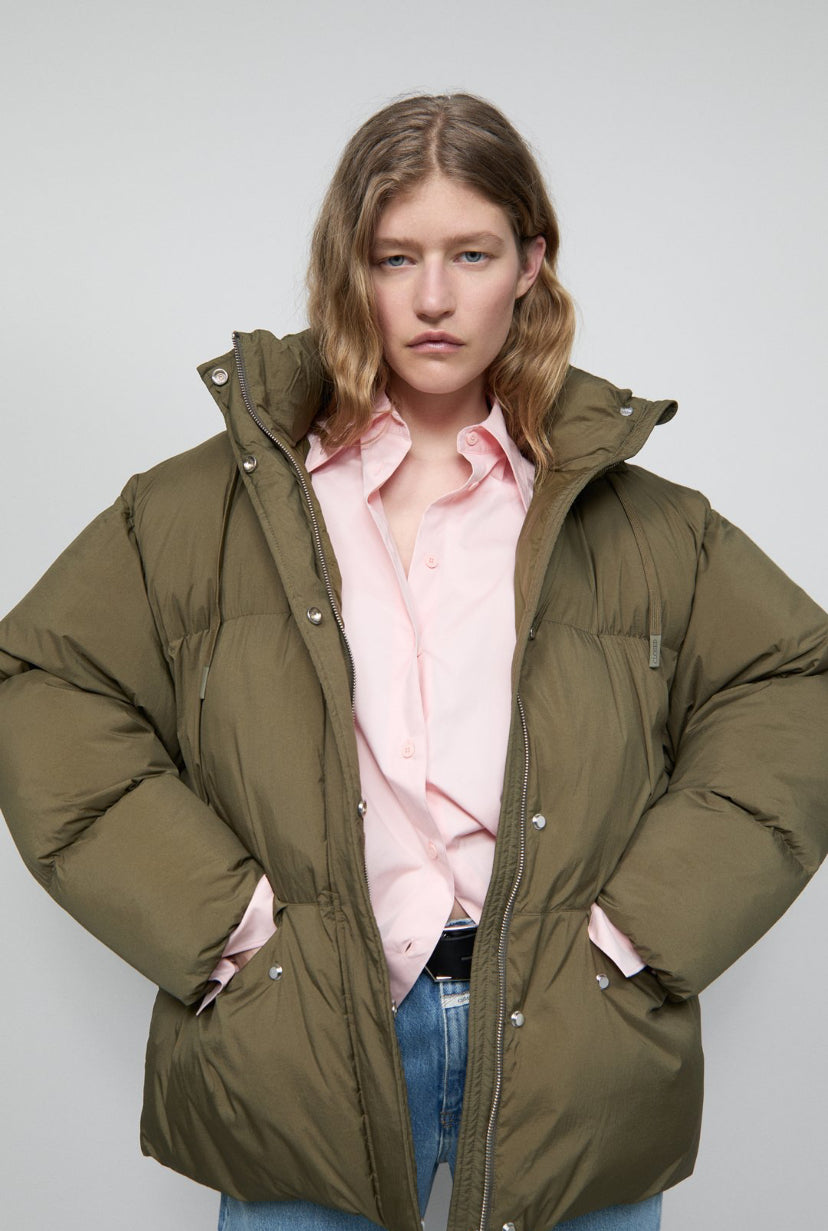 CLOSED CROPPED PUFFER JACKET GROEN