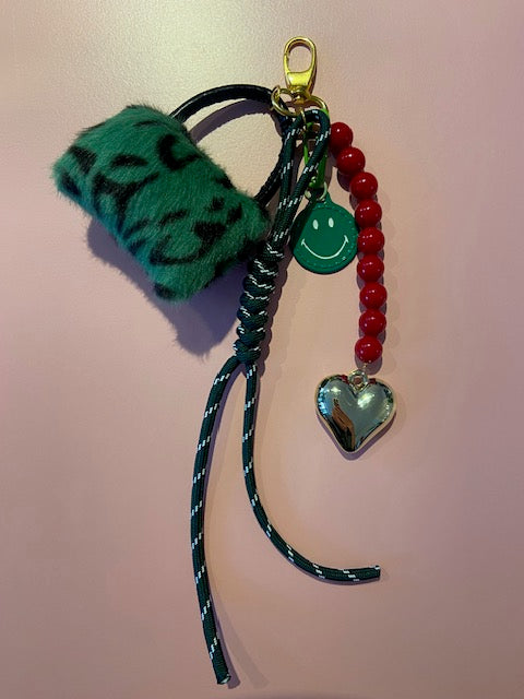 BAGCHARM FURRY BAG GREEN