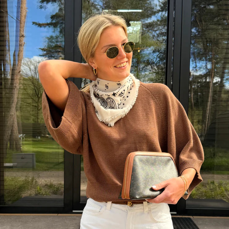 STUDIO LAVENDEL CASHMERE BANDANA BEIGE - S. LABELS