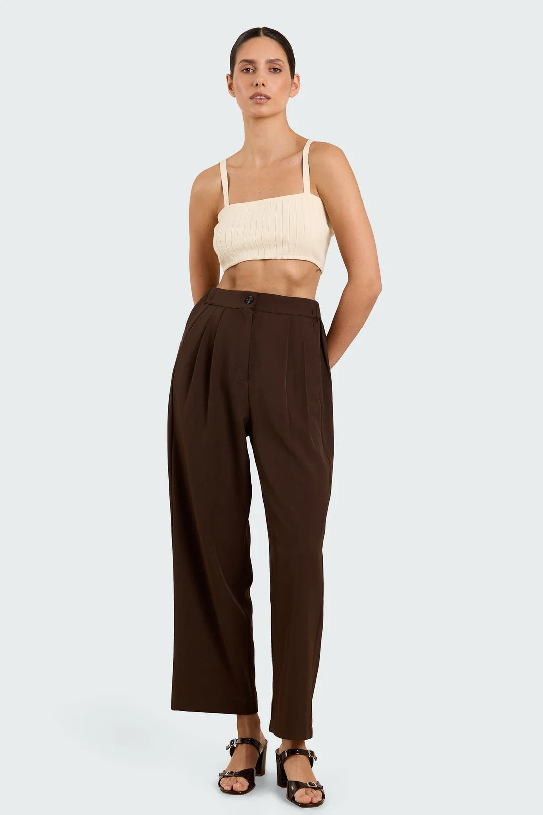 STUDIO CLIQUE BENNIE TROUSERS BROWN