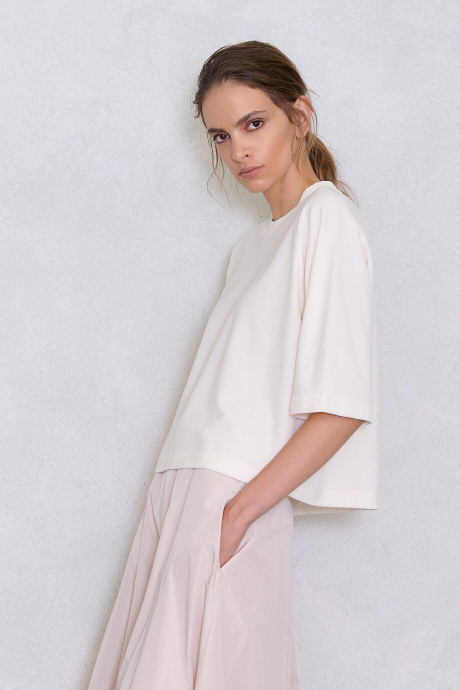 NO MAN'S LAND TERRY TOP IVORY - S. LABELS