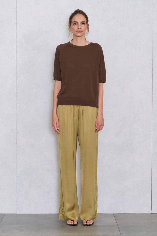 NO MAN'S LAND GLANZENDE BROEK OLIVE - S. LABELS