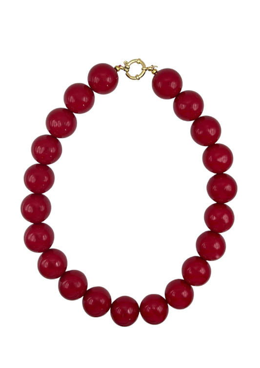 BONNIE STUDIOS WILMA NECKLACE BURGUNDY