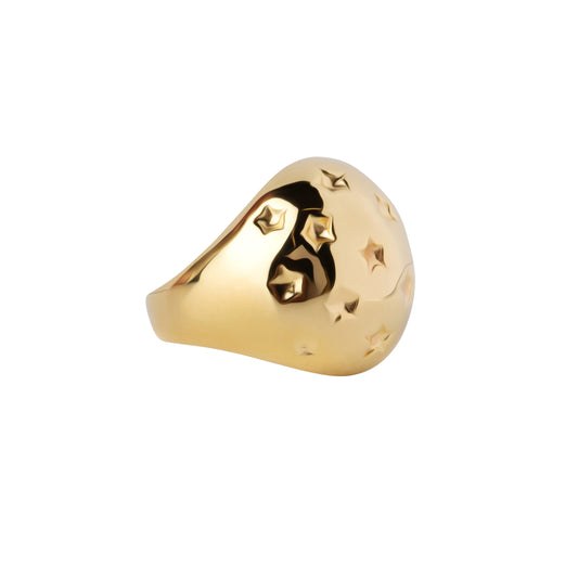 BETTY BOGAERS Stars Statement Ring Gold Brass - S. LABELS