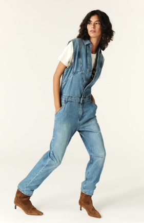 BA&SH FIGO JUMPSUIT DENIM