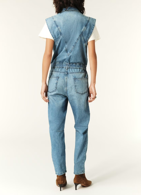 BA&SH FIGO JUMPSUIT DENIM