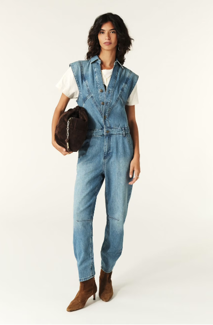 BA&SH FIGO JUMPSUIT DENIM