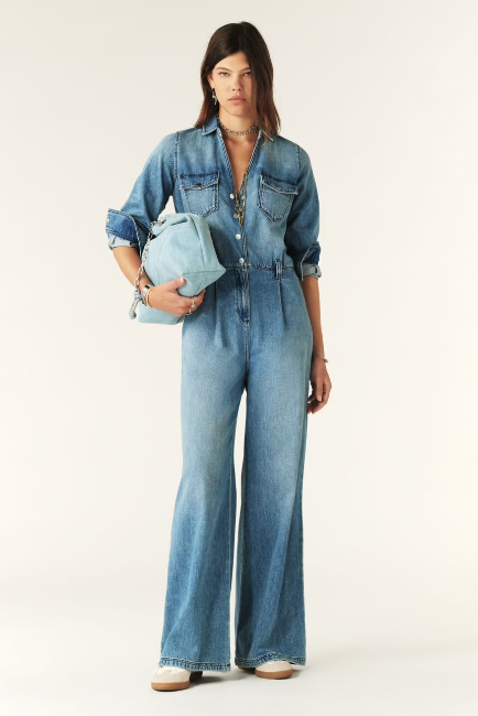 BA&SH FANNIE JUMPSUIT LANGE DENIM