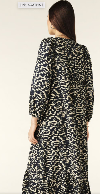 BA&SH AGATHA JURK NAVY PRINT