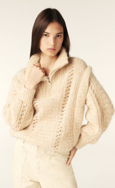 BA&SH BALAZO KNIT TRUI VANILLE