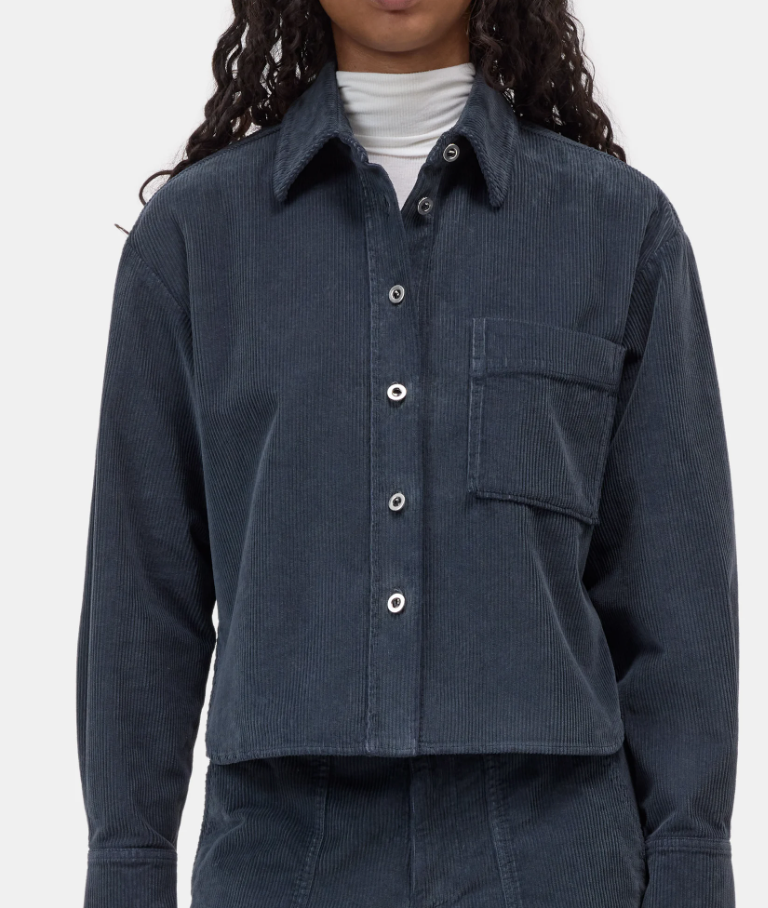 CLOSED CORUROY SHIRT BLAUW