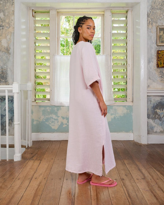 SEA ME HAPPY FIJI DRESS LIGHT ROSE