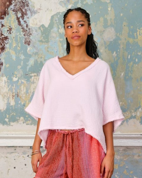 SEA ME HAPPY FIJI TOP LIGHT ROSE