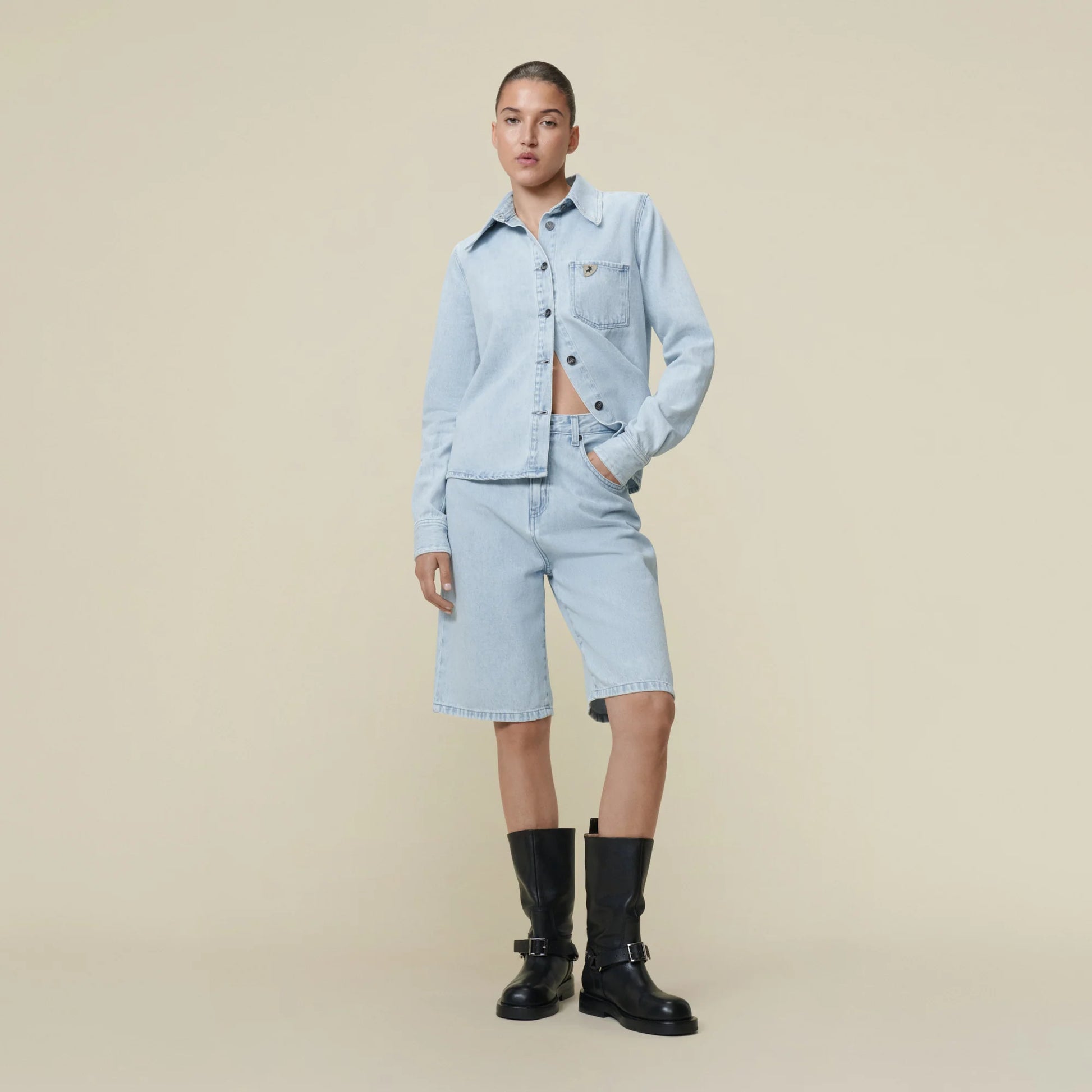 LOIS CAMILLE JEANS SHORT SNOW BLEACHED - S. LABELS