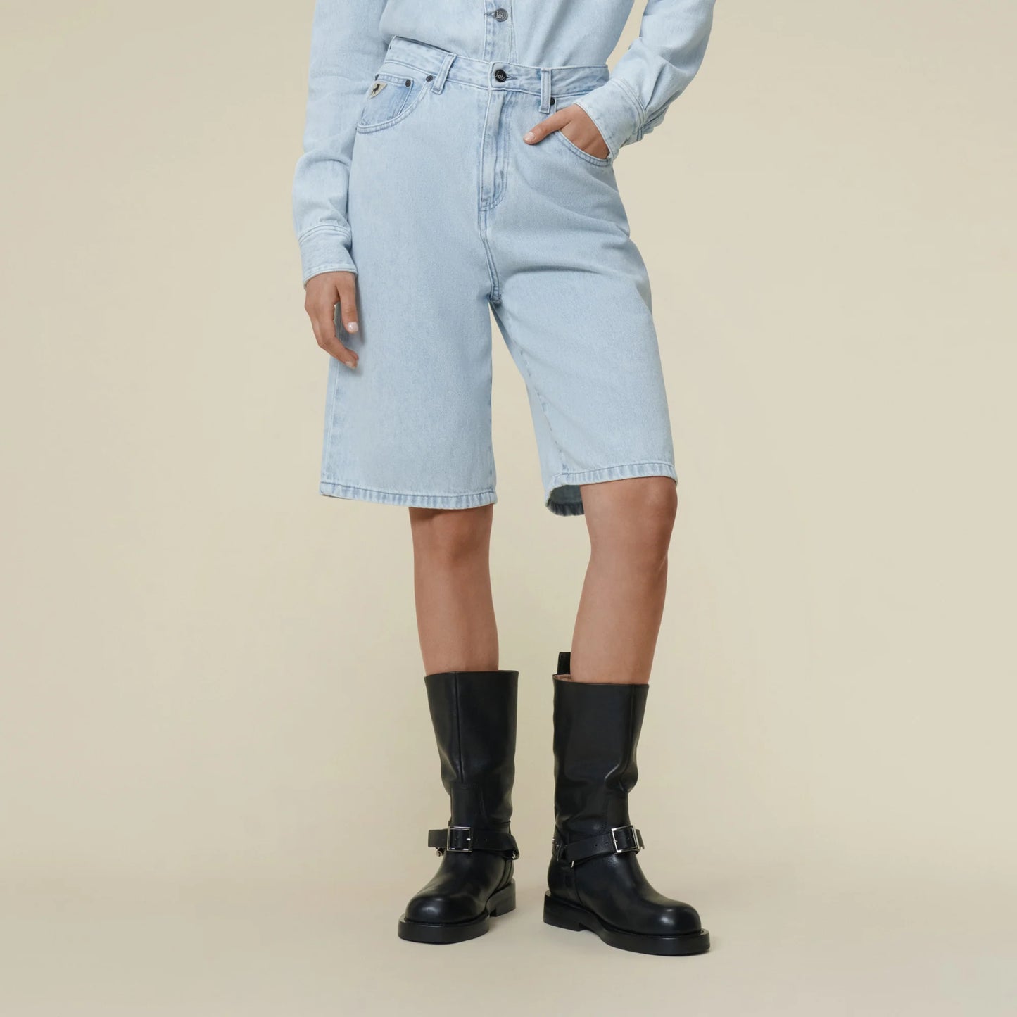 LOIS CAMILLE JEANS SHORT SNOW BLEACHED - S. LABELS