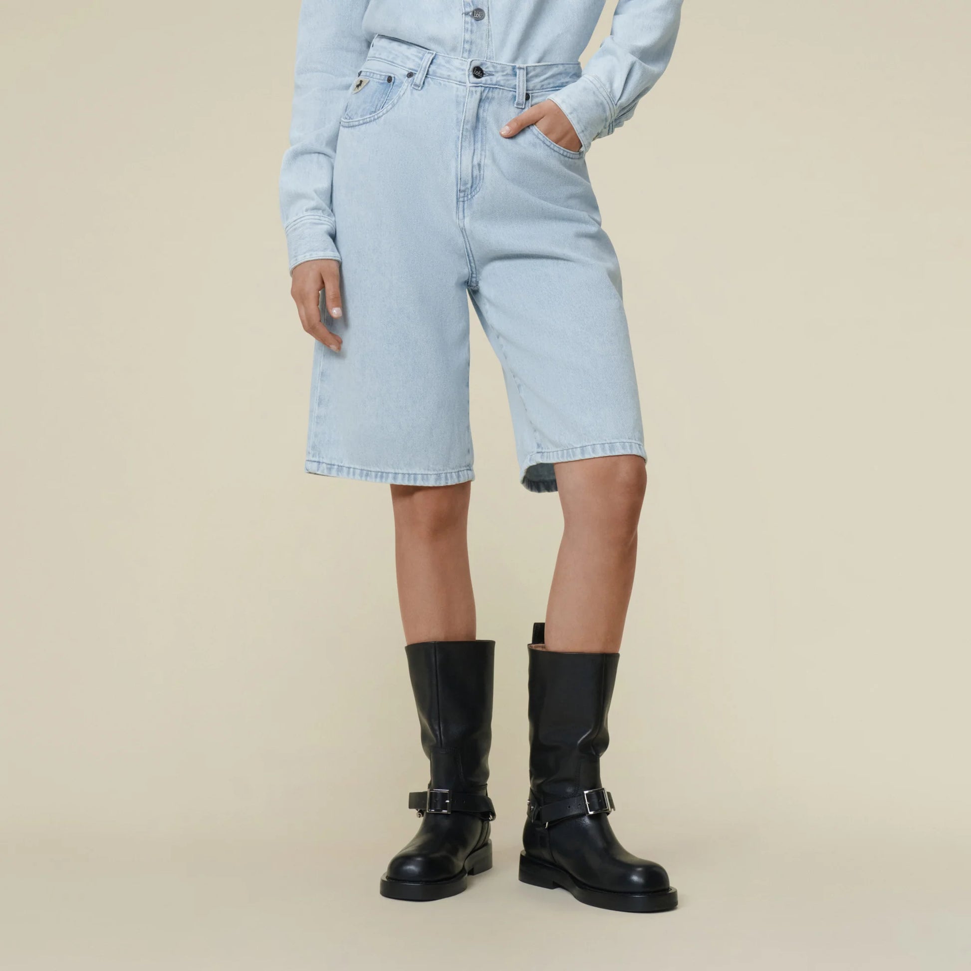 LOIS CAMILLE JEANS SHORT SNOW BLEACHED - S. LABELS