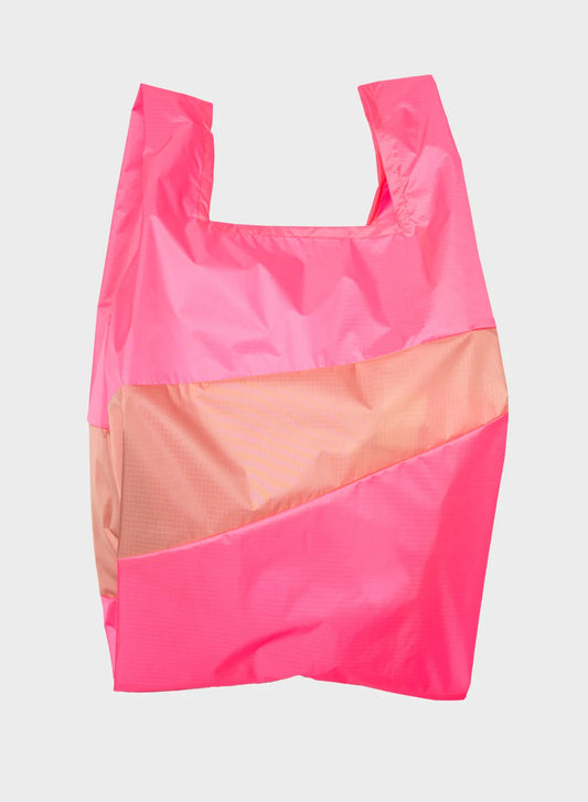 SUSAN BIJL SHOPPING BAG LARGE FLUO PINK&TRY