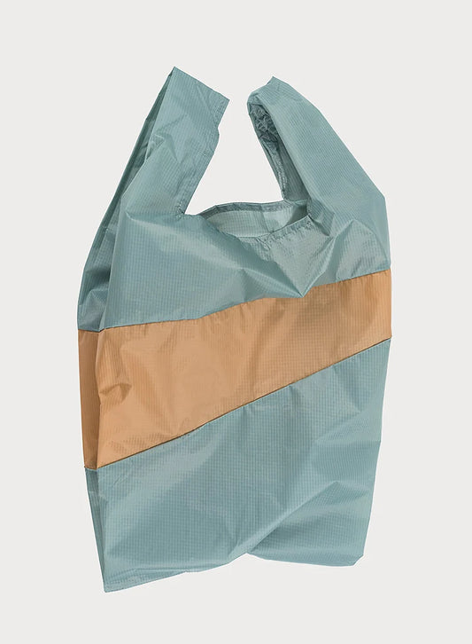 SUSAN BIJL SHOPPING BAG LARGE GREY&CAMEL