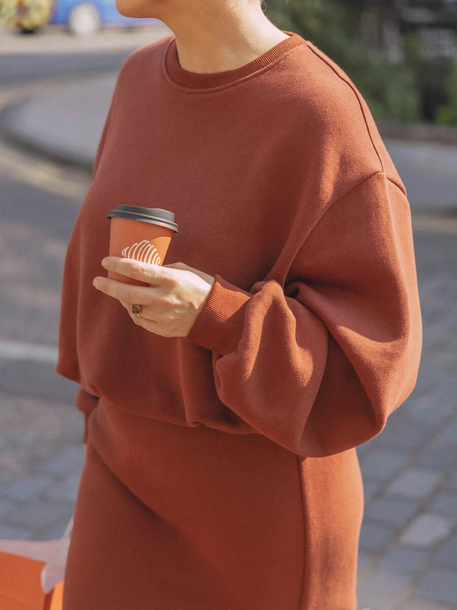 LES SOEURS BALLOON SWEATER METZ BORDEAUX