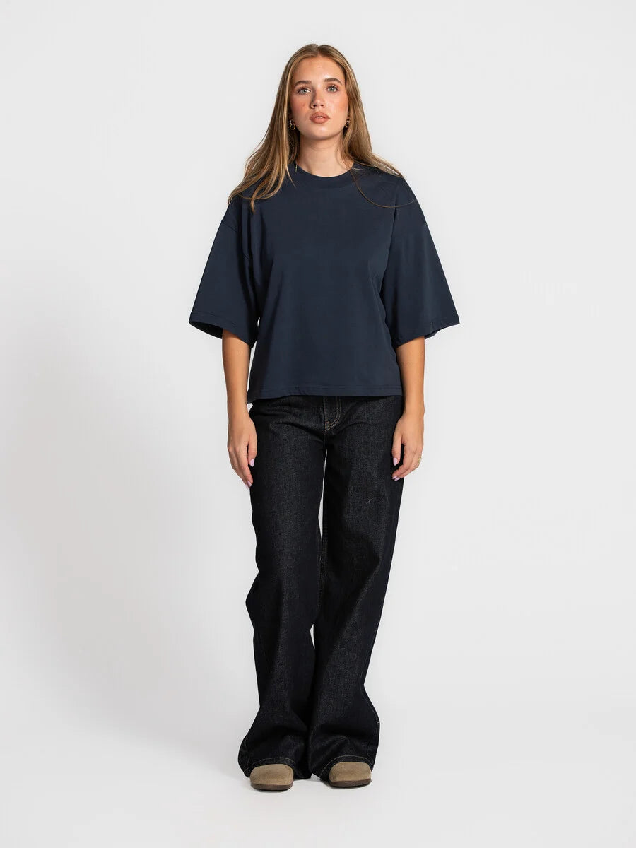 LES SOEURS BOXY TEE TIARA NAVY - S. LABELS