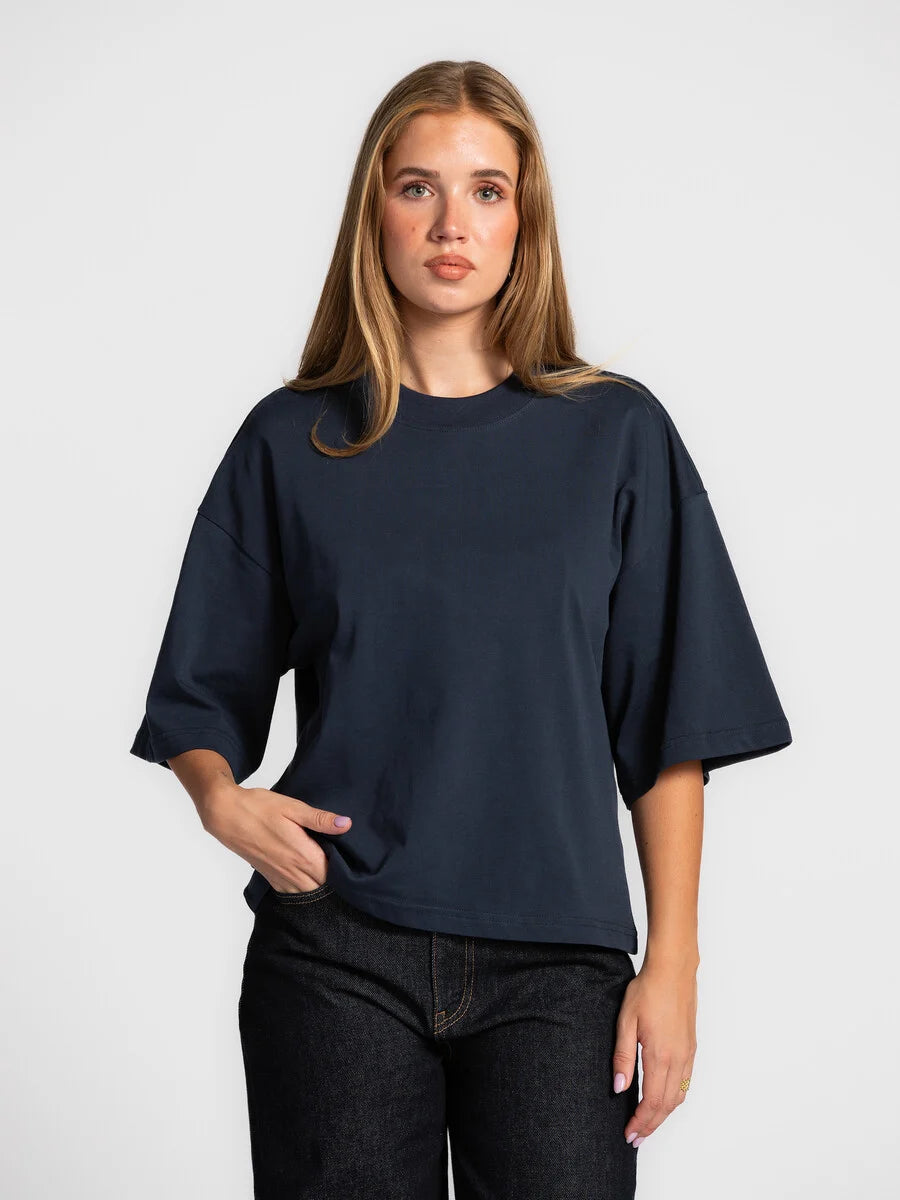 LES SOEURS BOXY TEE TIARA NAVY - S. LABELS