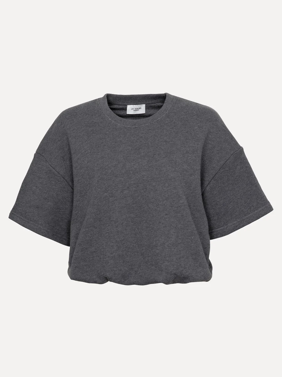 LES SOEURS CROPPED SWEAT LUCIA GREY