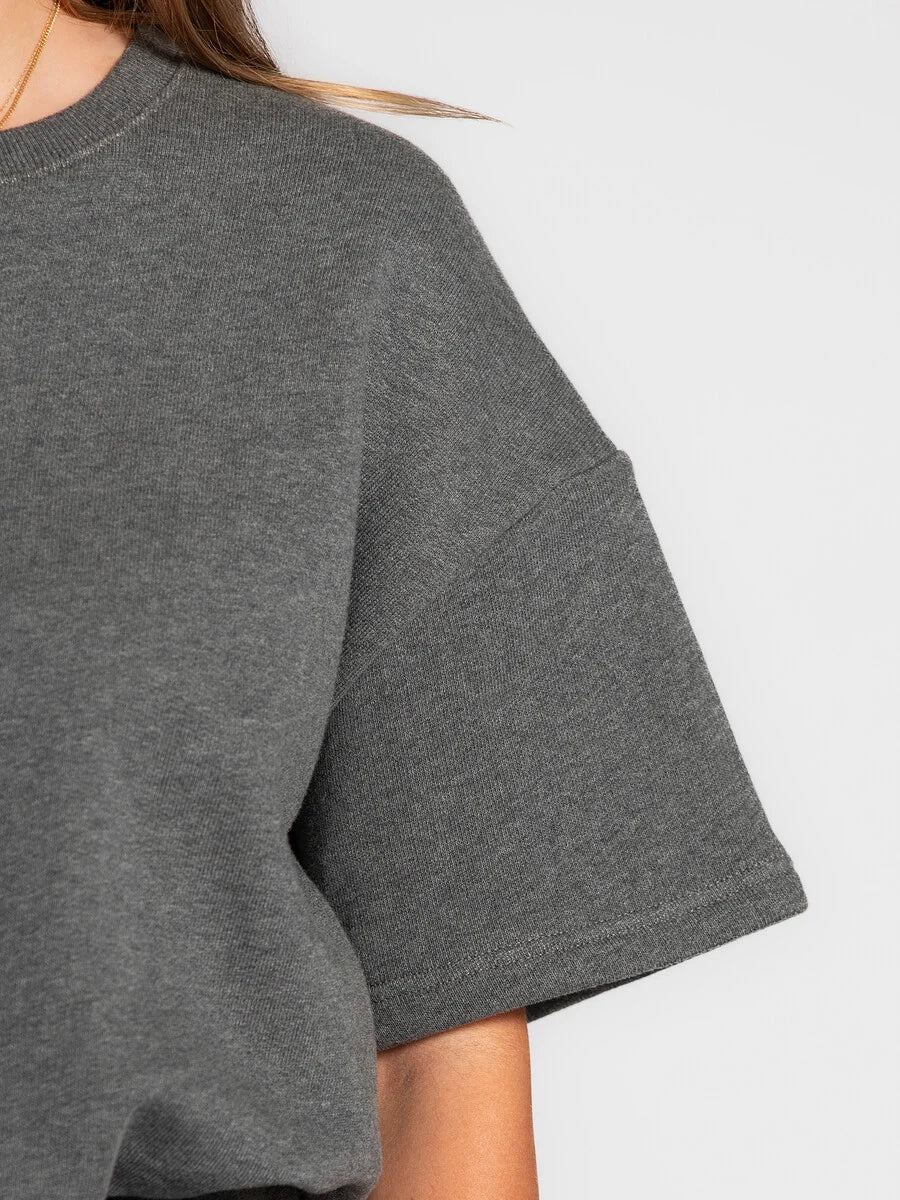 LES SOEURS CROPPED SWEAT LUCIA GREY