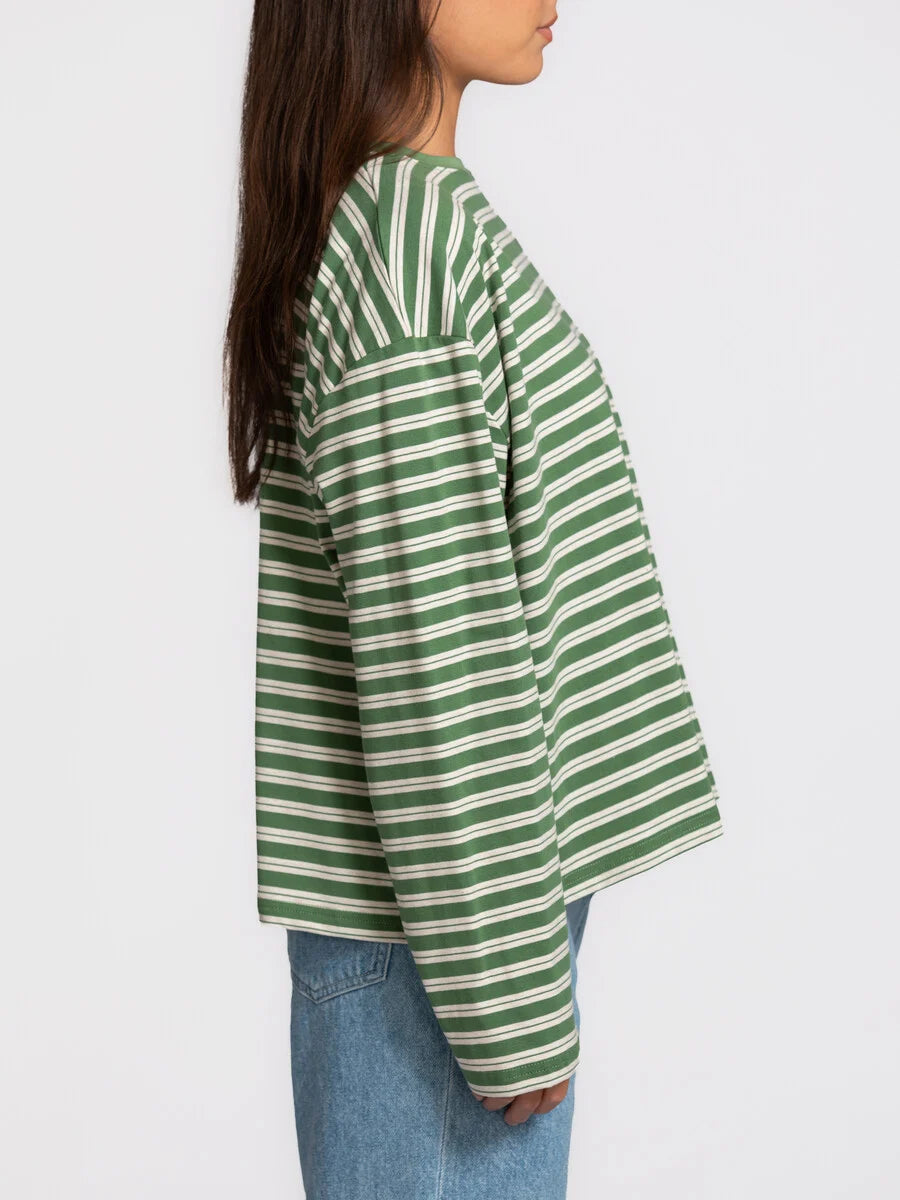 LES SOEURS GESTREEPTE LONGSLEEVE GRACE GROEN