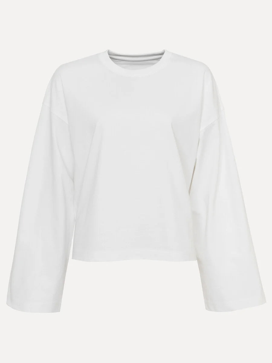 LES SOEURS LANGE MOUW TEE ALINE WHITE - S. LABELS