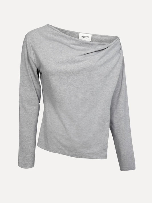 LES SOEURS OFF-SHOULDER TOP NOXY GREY