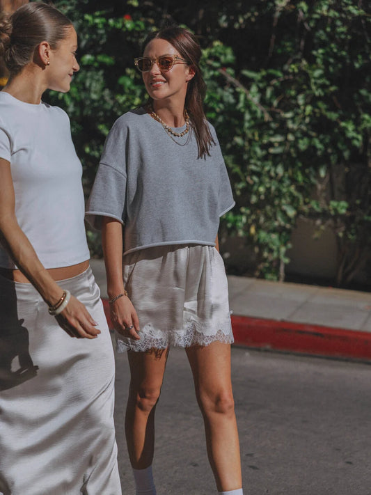 LES SOEURS LUCIA SWEAT TEE GRIJS - S. LABELS