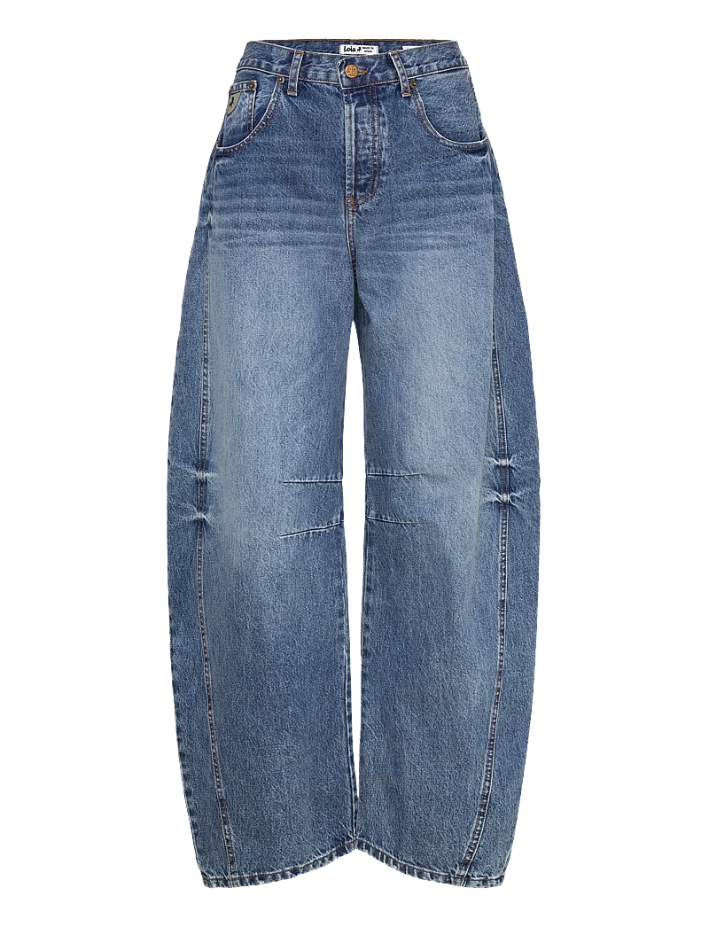 LOIS ALIANA PLEATED BARREL JEANS JACKSON STONE