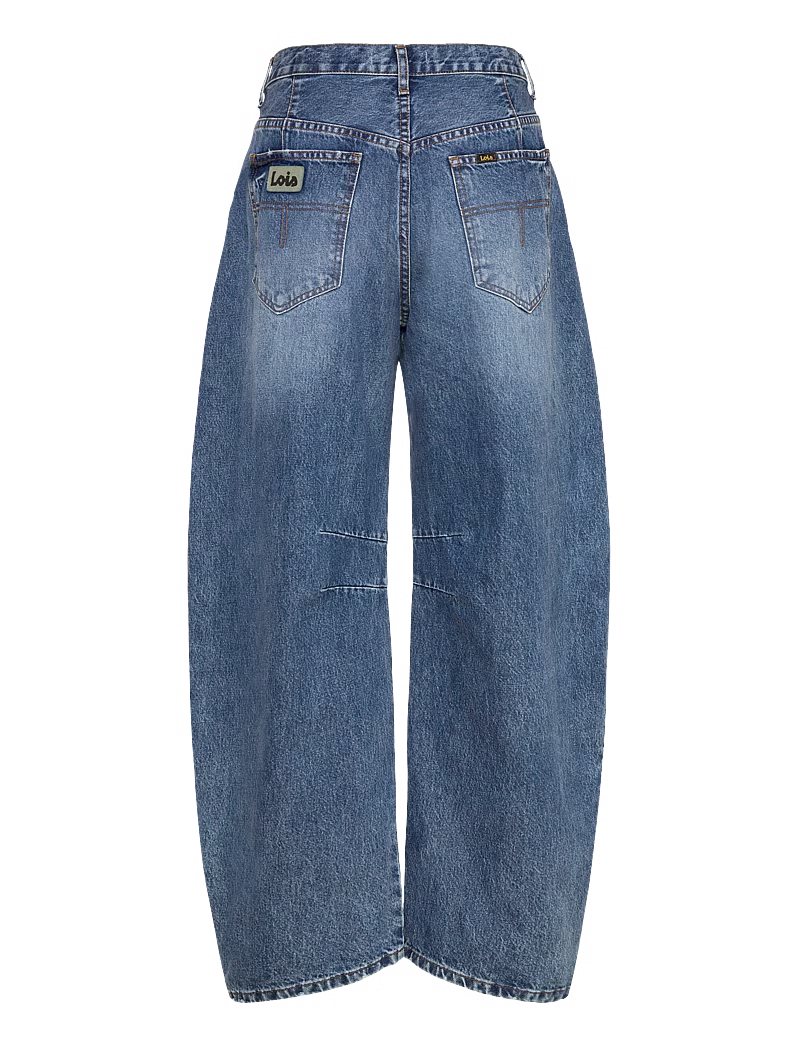 LOIS ALIANA PLEATED BARREL JEANS JACKSON STONE