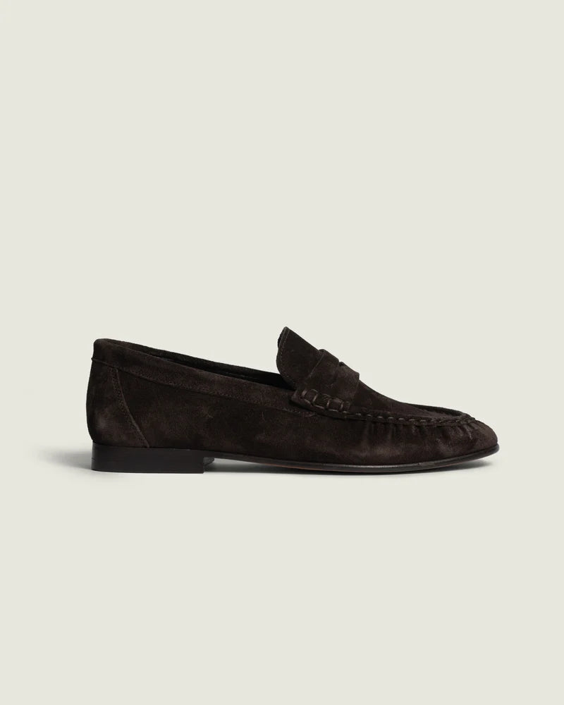 POSA PENNY LOAFER WRINKLE DARK BROWN - S. LABELS