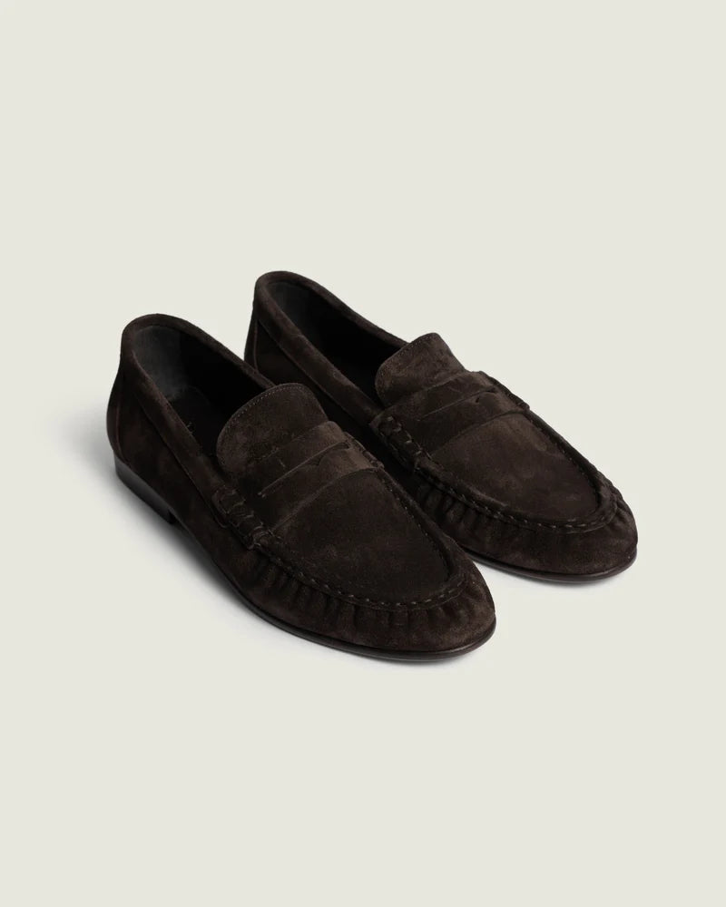 POSA PENNY LOAFER WRINKLE DARK BROWN - S. LABELS