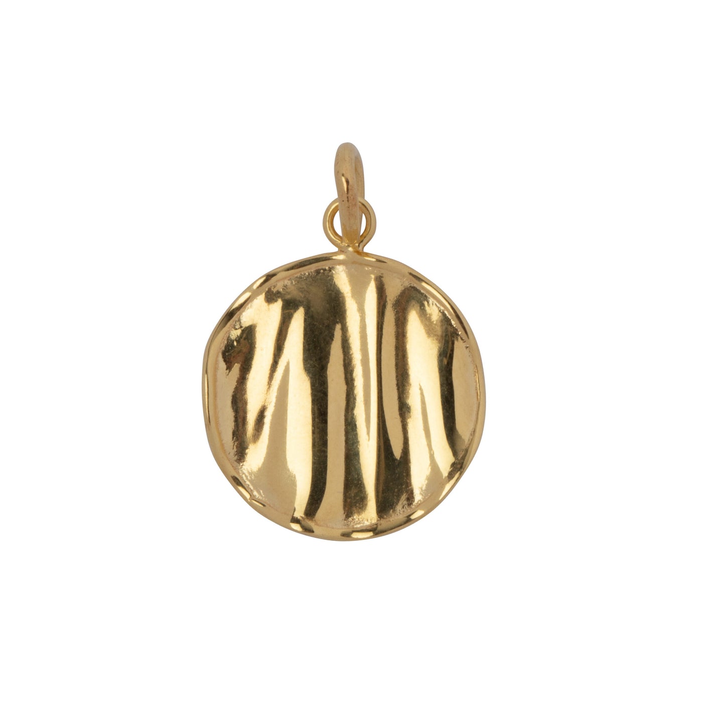 BETTY BOGAERS Big Round Shiny Charm Gold Plated - S. LABELS