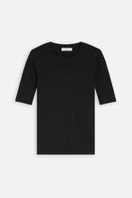 Afbeelding in Gallery-weergave laden, CLOSED RIB JERSEY BASIC TEE BLACK - S. LABELS
